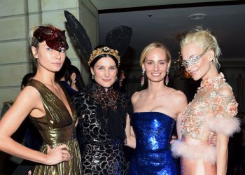 Mandatory Credit: Photo by Clint Spaulding/WWD/REX/Shutterstock (8587138bk)
Jessica Hart, Tabitha Simmons, Lauren Santo Domingo, Poppy Delevingne
'Save Venice Ball' at The Pierre, New York, USA - 07 Apr 2017