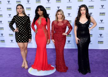 Dinah Jane, from left, Normani Kordei, Ally Brooke, and Lauren Jauregui of Fifth Harmony arrive at the Latin American Music Awards at the Dolby Theatre on Thursday, Oct. 26, 2017, in Los Angeles. (Photo by Richard Shotwell/Invision/AP)