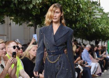 Model Bella Hadid walks the runway during the Michael Kors Collection Spring 2020 Runway Show on September 11, 2019, in Brooklyn, New York. (Photo by Angela Weiss / AFP)