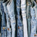 rack of second hand jeans