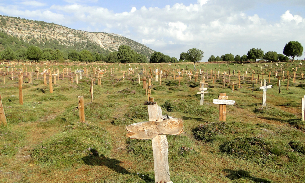 Cementerio Sad Hill, en Burgos, donde se rodó parte de la película "El bueno, el feo y el malo"